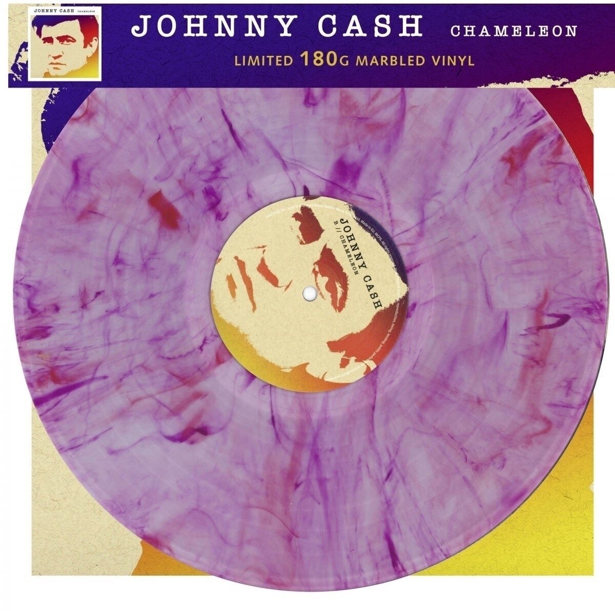 Disco in vinile Johnny Cash - Chameleon (Limited Edition) (Reissue) (Pink Marbled Coloured) (LP)