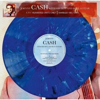 Vinyl Record Johnny Cash - With His Hot And Blue Guitar (Limited Edition) (Reissue) (Blue Marbled Coloured) (LP) - 1