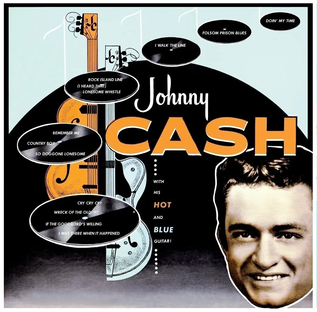 Disco de vinilo Johnny Cash - With His Hot And Blue Guitar (Reissue) (Turquoise Coloured) (LP)
