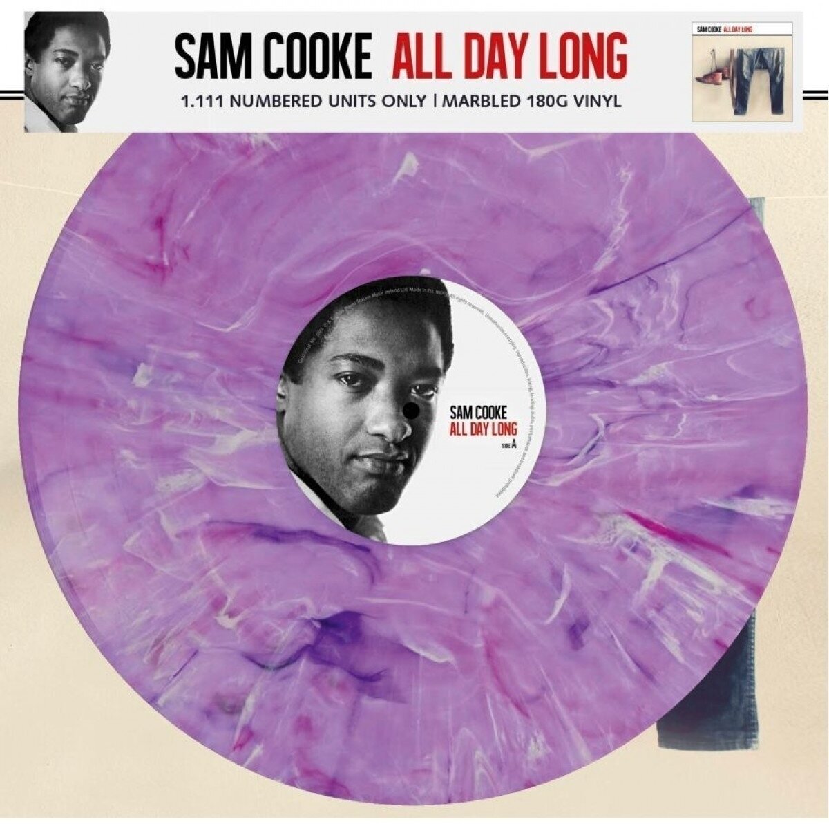 Disco in vinile Sam Cooke - All Day Long (Limited Edition) (Purple Marbled Coloured) (LP)