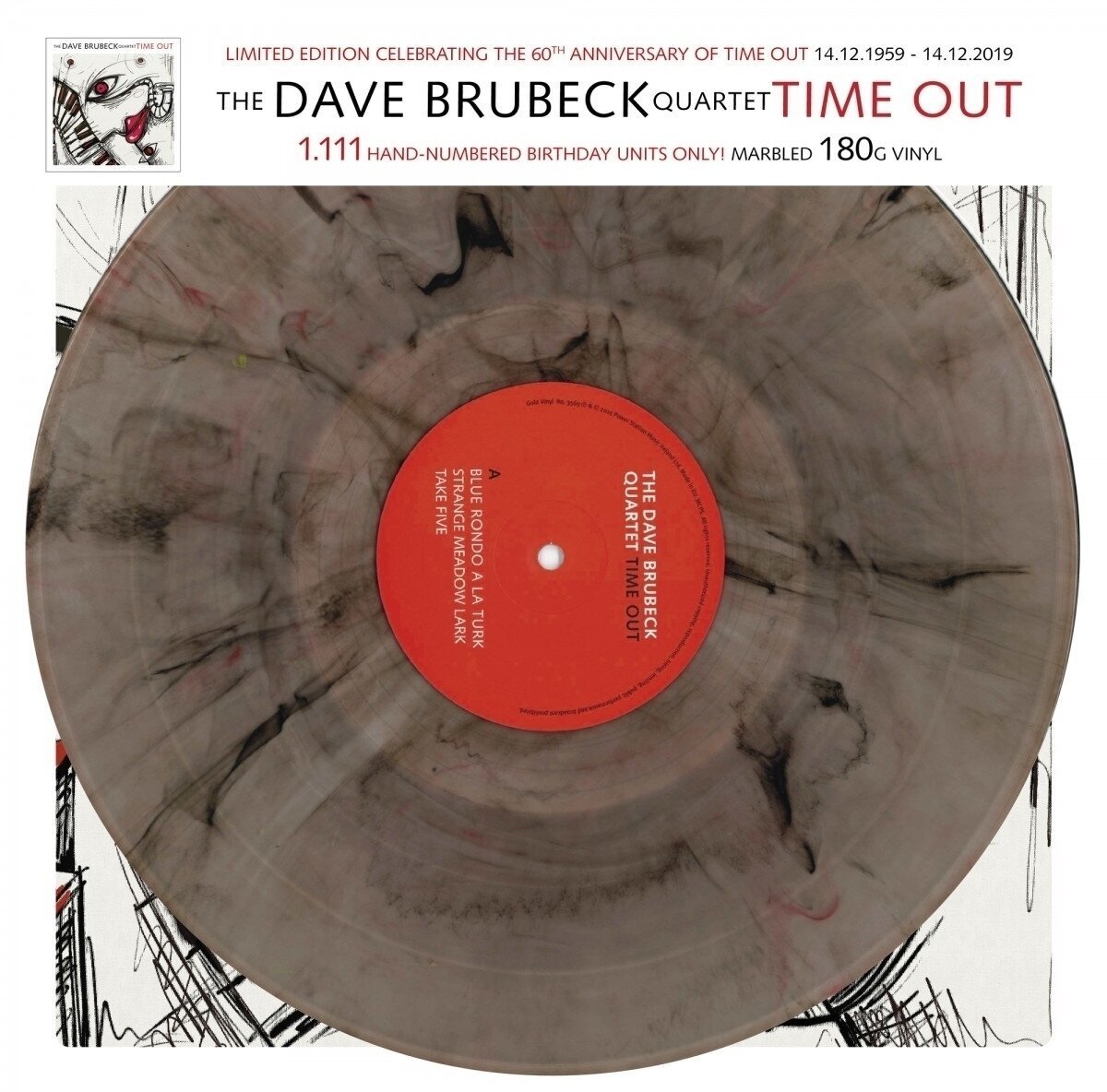 Płyta winylowa Dave Brubeck Quartet - Time Out (Limited Edition) (Numbered) (Gray Marbled Coloured) (LP)