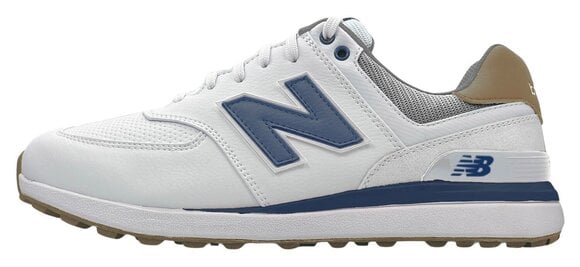 Calzado de golf para hombres New Balance 574 Greens Mens Golf Shoes White/Navy 44 - 1