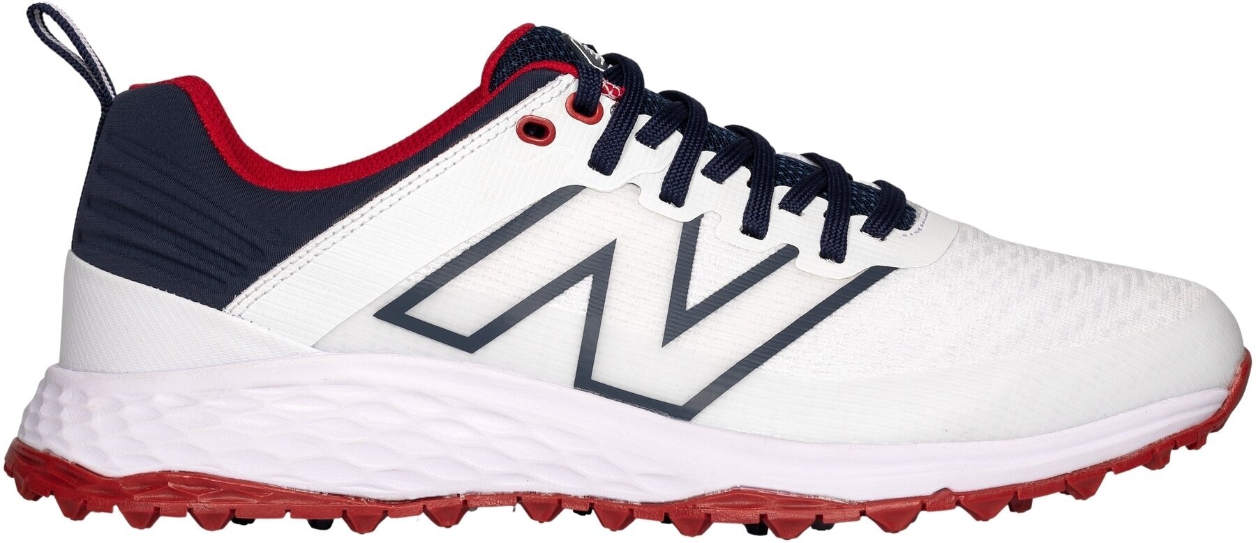 Chaussures de golf pour hommes New Balance Contend Mens Golf Shoes White/Navy 40,5