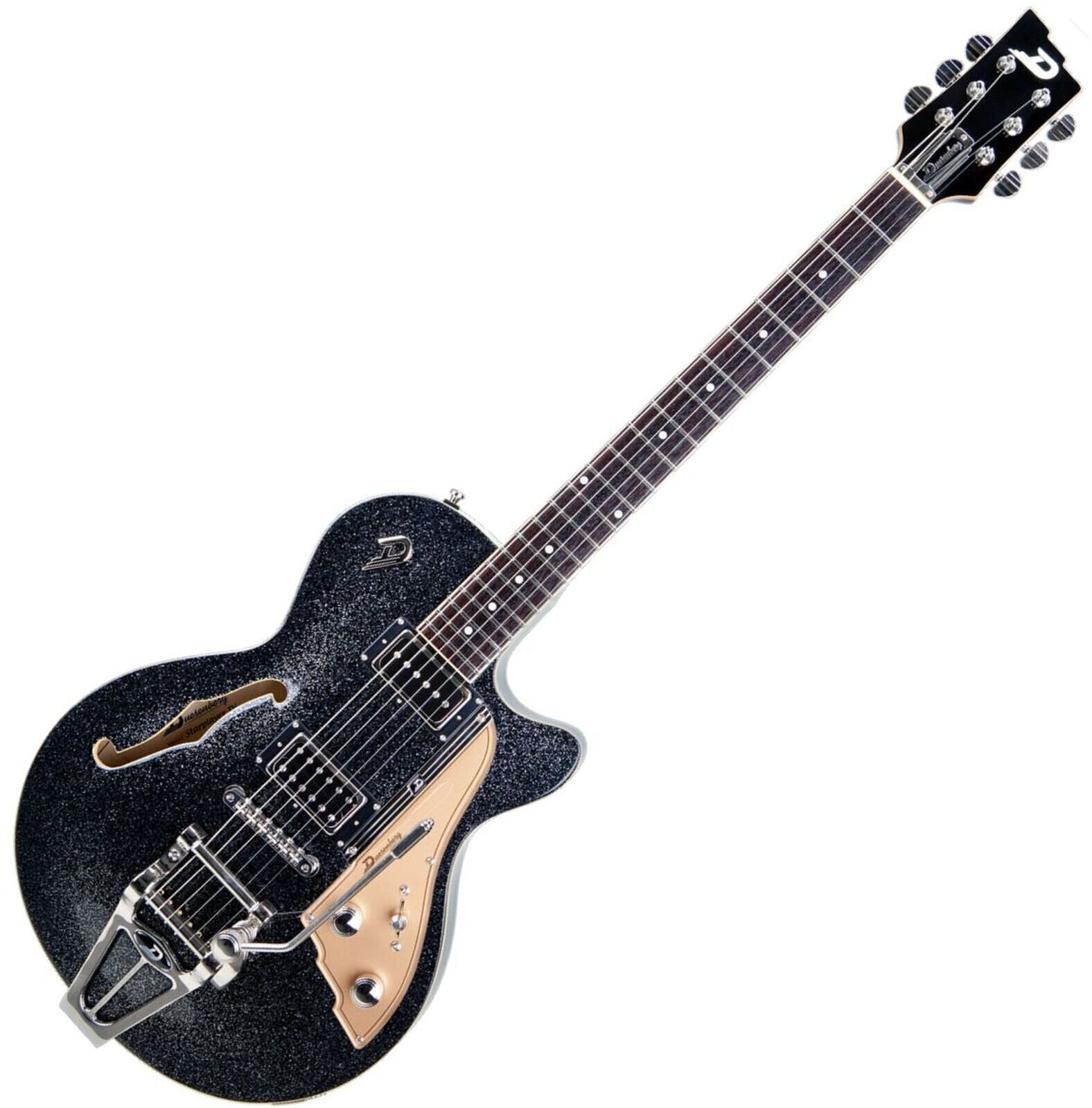 Semi-akoestische gitaar Duesenberg Starplayer TV Black Sparkle