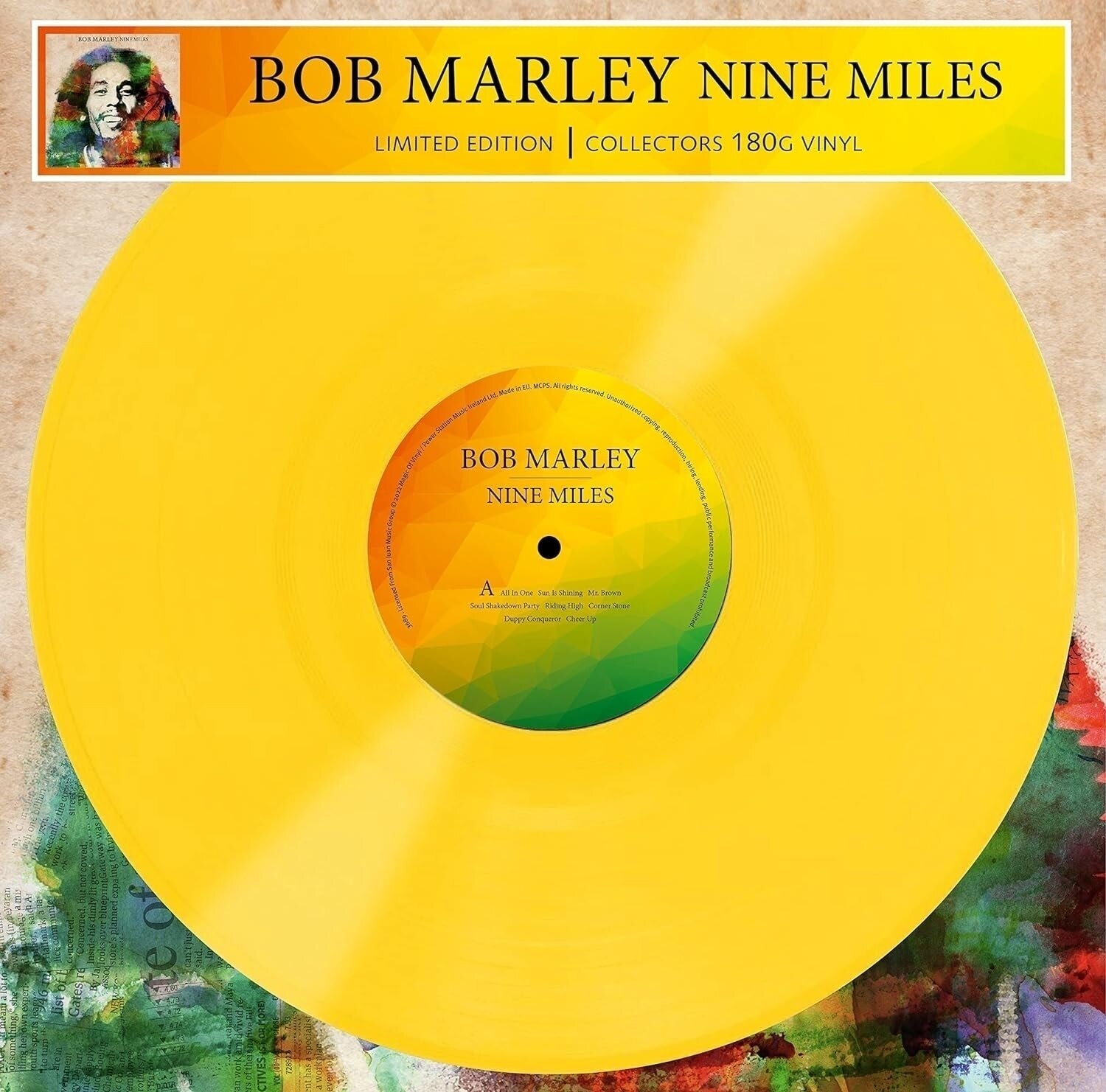 Vinyl Record Bob Marley - Nine Miles (Limited Edition) (Numbered) (Yellow Coloured) (LP)