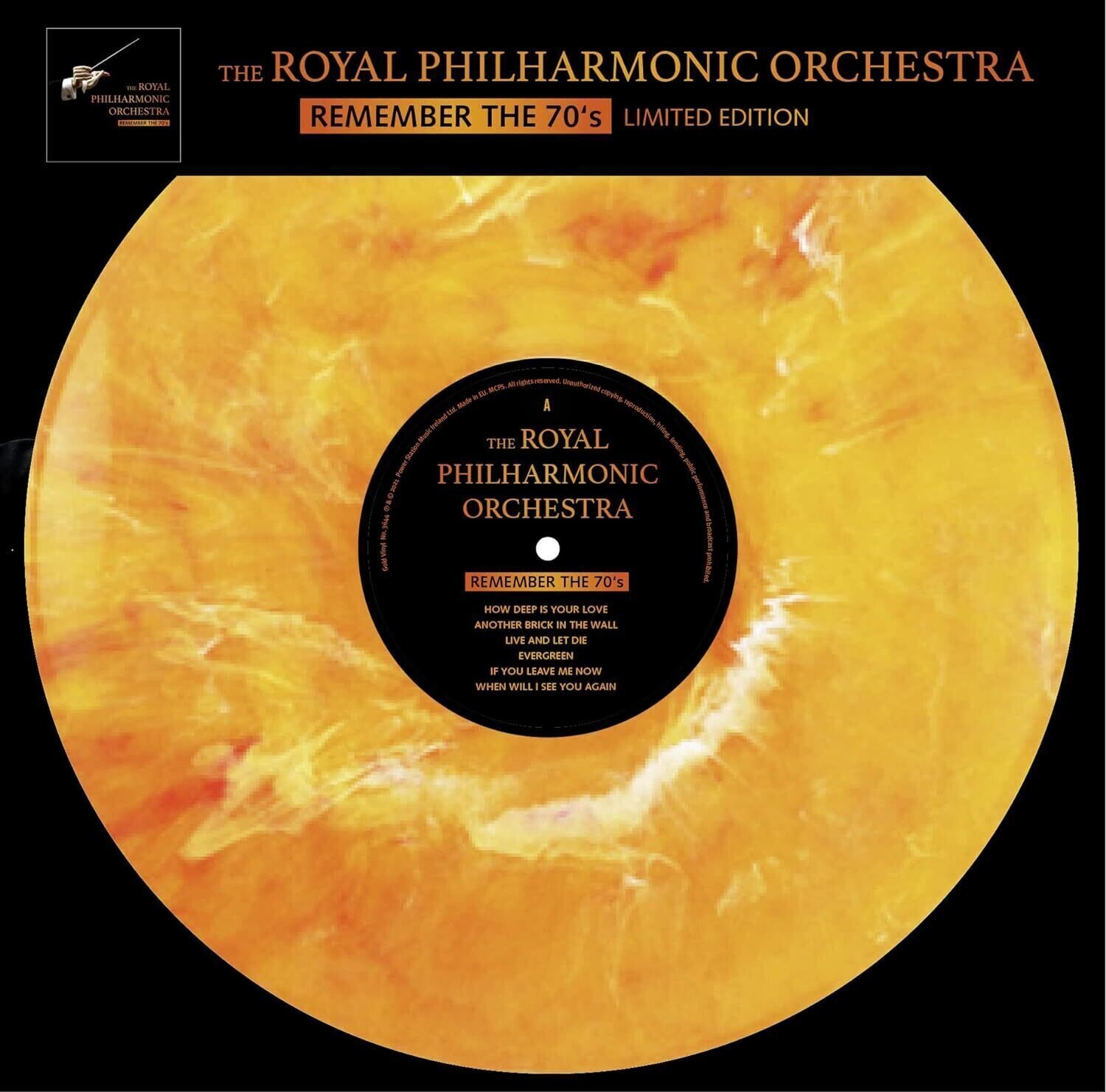 Vinyl Record Royal Philharmonic Orchestra - Remember The 70's (Limited Edition) (Numbered) (Marbled Coloured) (LP)