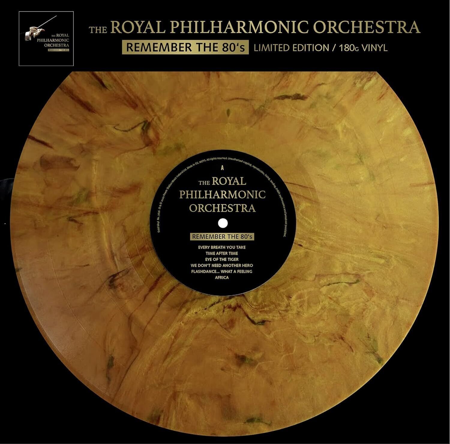 Δίσκος LP Royal Philharmonic Orchestra - Remember The 80's (Limited Edition) (Numbered) (Golden Marbled Coloured) (LP)