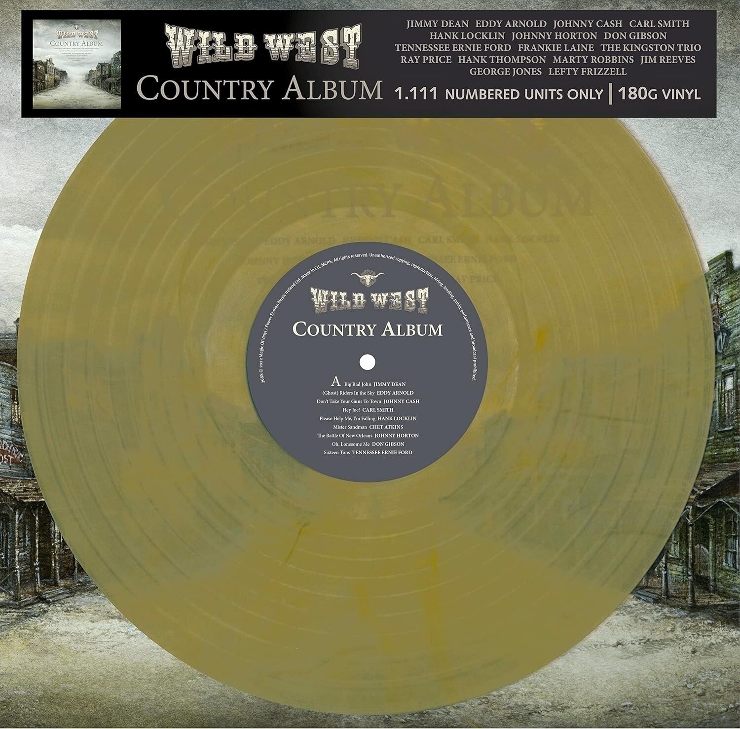 Disque vinyle Various Artists - Wild West Country Album (Limited Edition) (Numbered) (Marbled Coloured) (LP)
