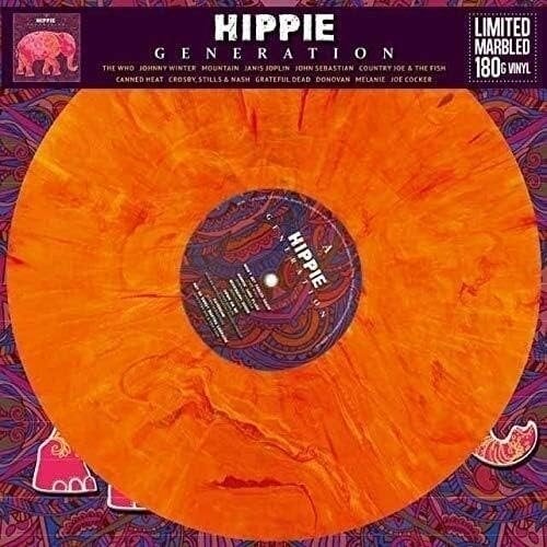 Vinyl Record Various Artists - Hippie Generation (Limited Edition) (Orange Marbled Coloured) (LP)