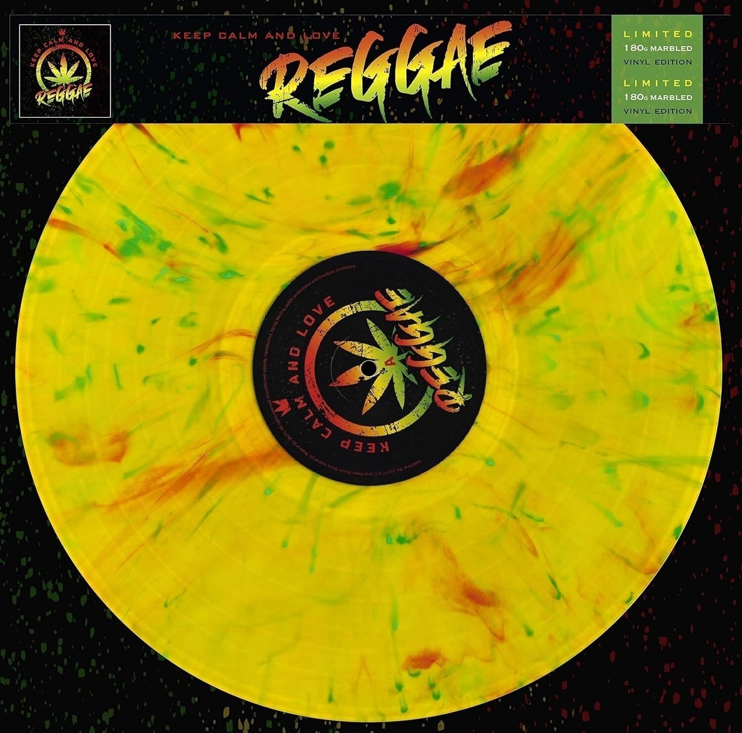 Schallplatte Various Artists - Keep Calm & Love Reggae (Limited Edition) (Numbered) (Yellow Marbled Coloured) (LP)