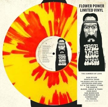 LP plošča Various Artists - Peace - Love - Music (Limited Edition) (Yellow/Red Marbled Coloured) (LP) - 1