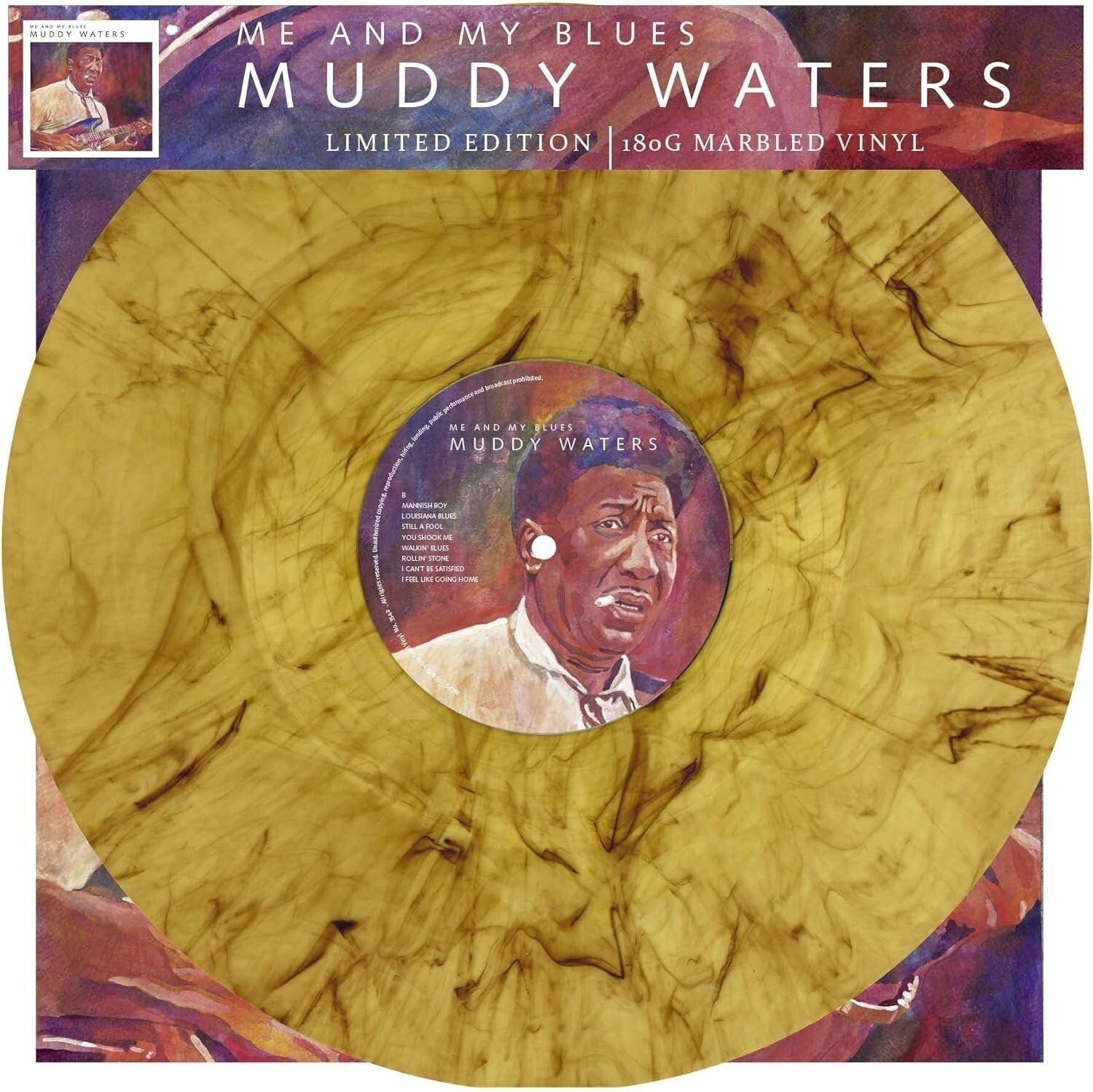 Vinyl Record Muddy Waters - Me And My Blues (Limited Edition) (Numbered) (Gold Marbled Coloured) (LP)