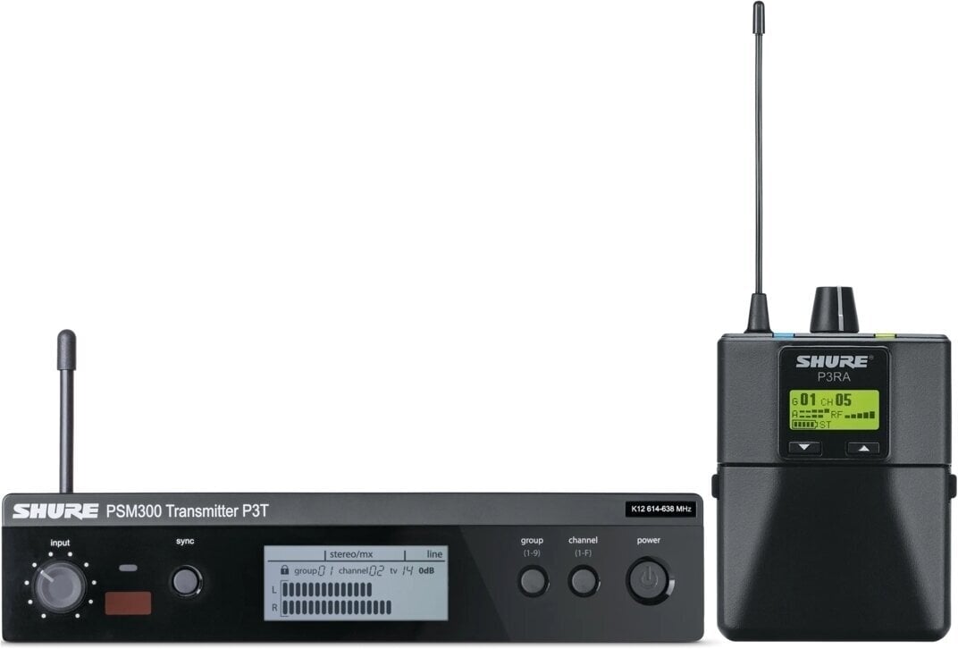 Monitorização intra-auricular sem fios Shure PSM 300 T11: 863 - 865 MHz