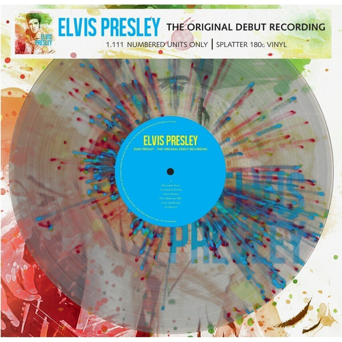 Vinyylilevy Elvis Presley - The Original Debut Recording (Limited Edition) (Numbered) (Reissue) (Splatter Coloured) (LP)