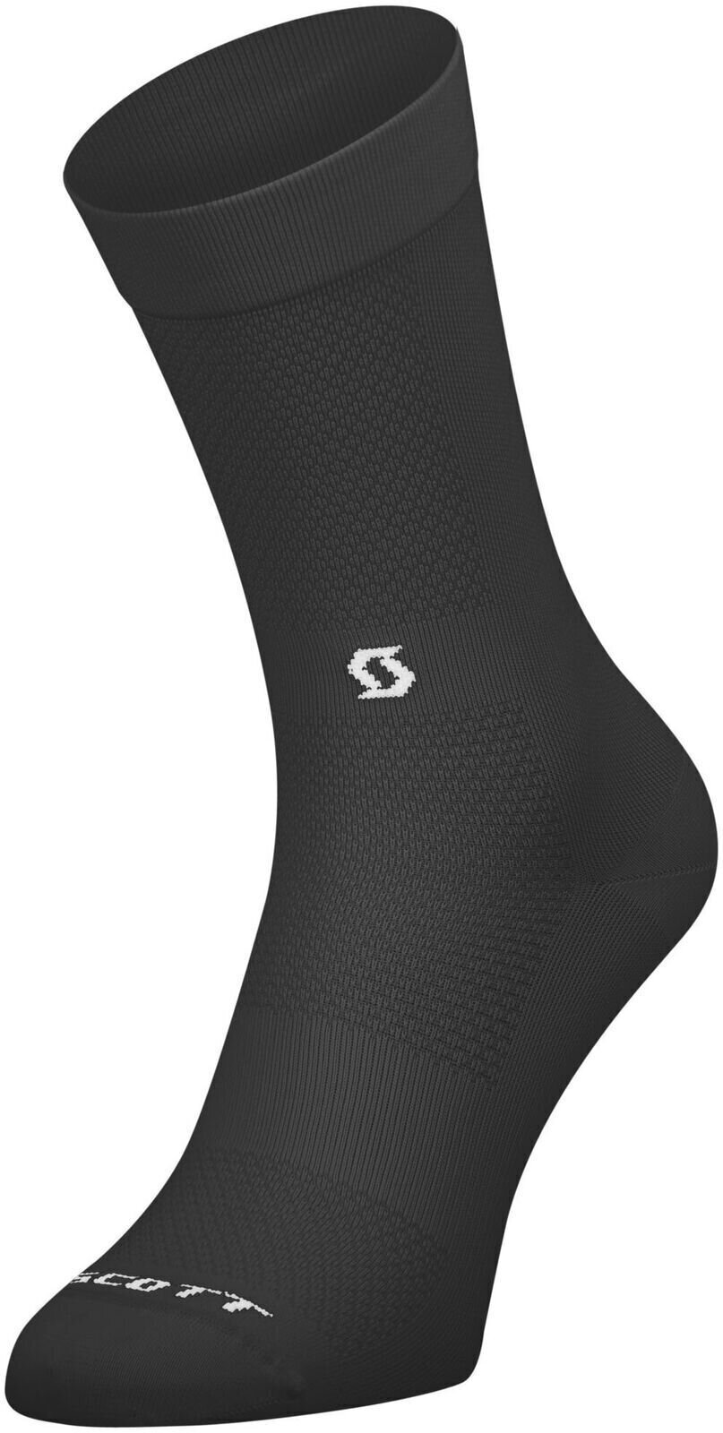 Chaussettes de cyclisme Scott Performance No Shortcuts Crew Socks Black/White 36-38 Chaussettes de cyclisme