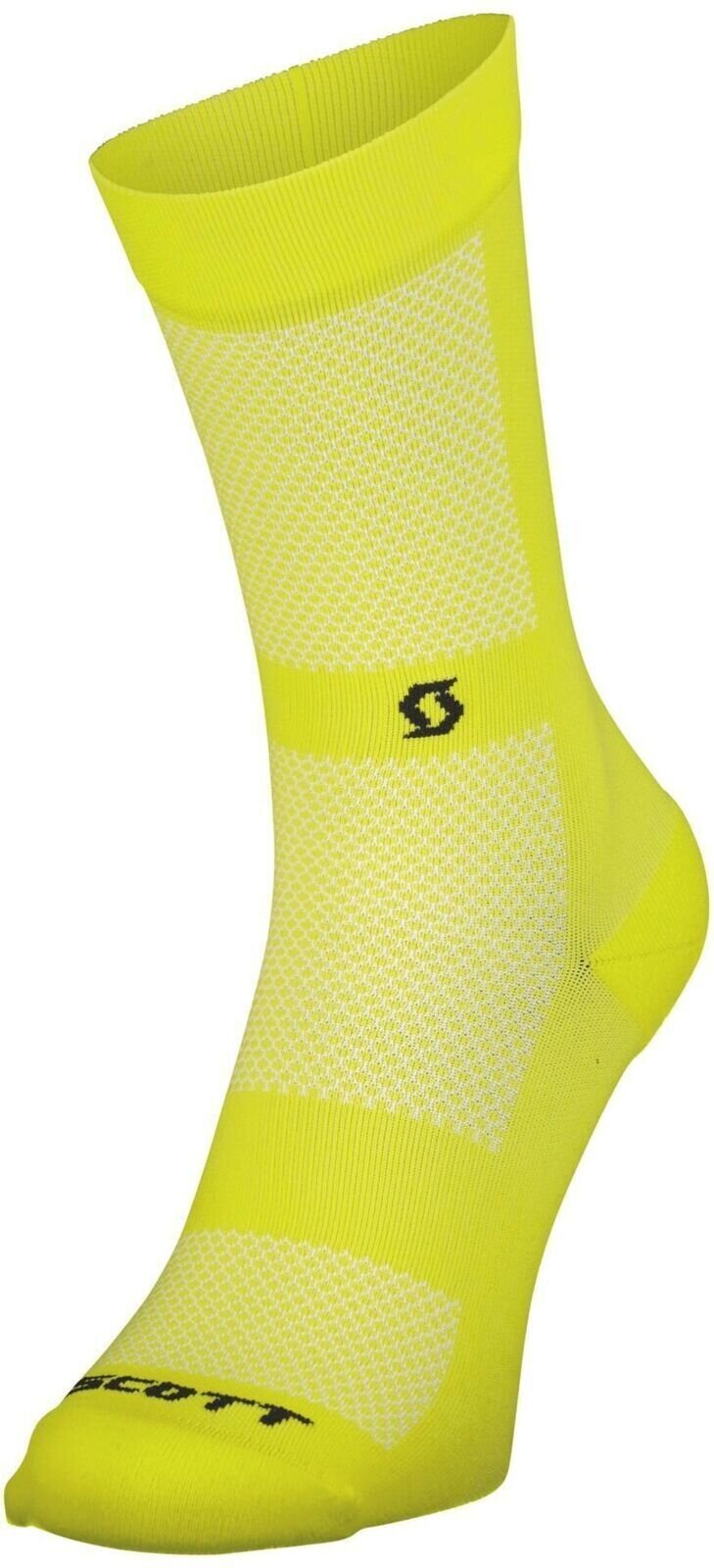 Biciklistički čarape Scott Performance No Shortcuts Crew Socks Sulphur Yellow/Black 45-47 Biciklistički čarape
