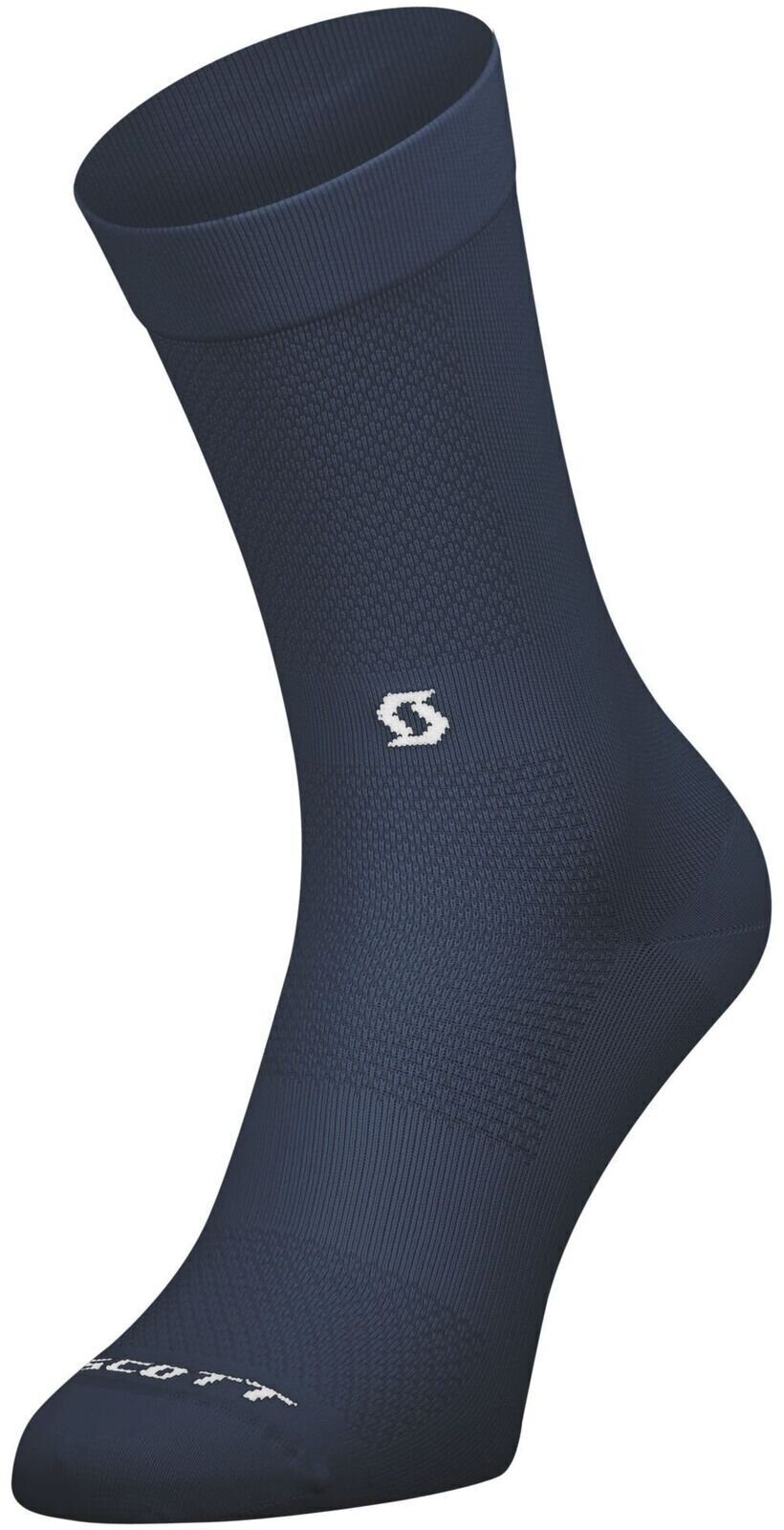 Чорапи за колоездене Scott Performance No Shortcuts Crew Socks Midnight Blue/White 45-47 Чорапи за колоездене