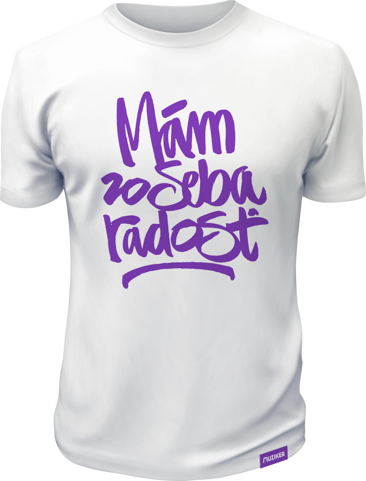 T-paita Muziker T-paita T-Shirt Classic Radosť Unisex Unisex White M