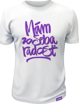 T-paita Muziker T-paita T-Shirt Classic Radosť Unisex Unisex White M - 1