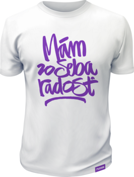 Тениска Muziker Тениска T-Shirt Classic Radosť Unisex Unisex White XL - 1