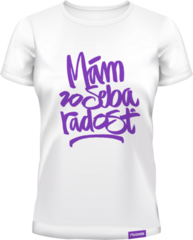 T-Shirt Muziker T-Shirt Classic Radosť Woman White