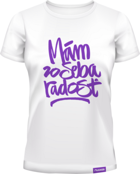 T-Shirt Muziker T-Shirt T-Shirt Classic Radosť Woman Damen White S - 1