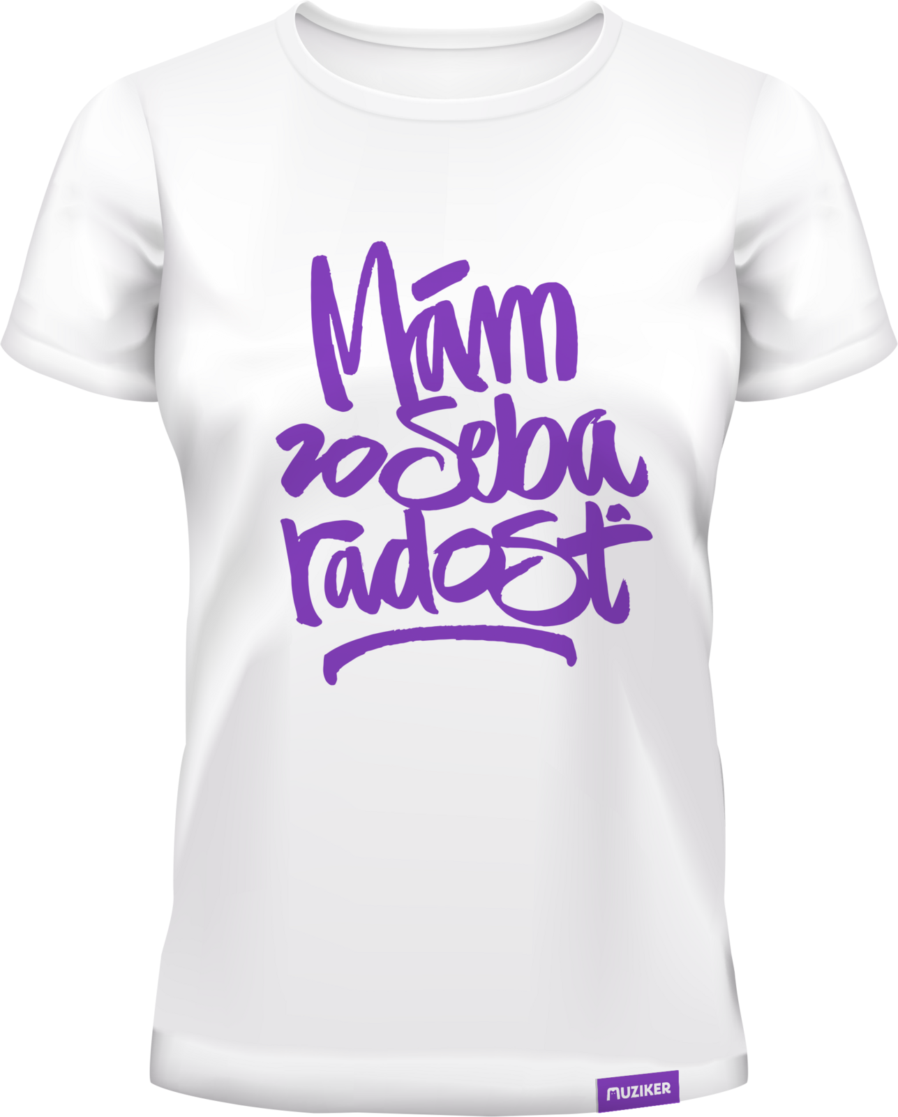 T-Shirt Muziker T-Shirt T-Shirt Classic Radosť Woman Damen White L