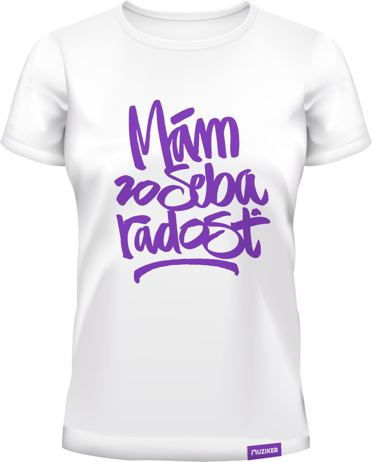 T-paita Muziker T-paita T-Shirt Classic Radosť Woman Female White XL