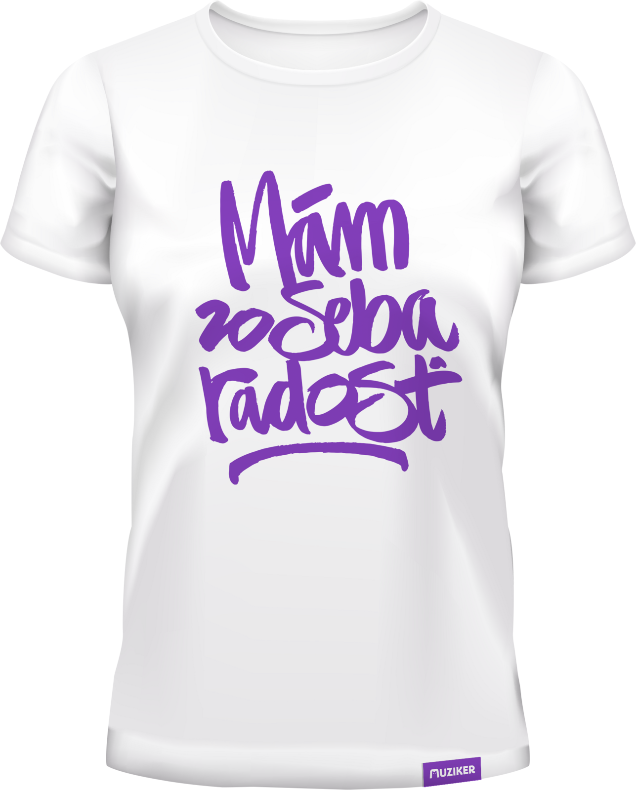 Tricou Muziker Tricou T-Shirt Classic Radosť Woman Femei White XL