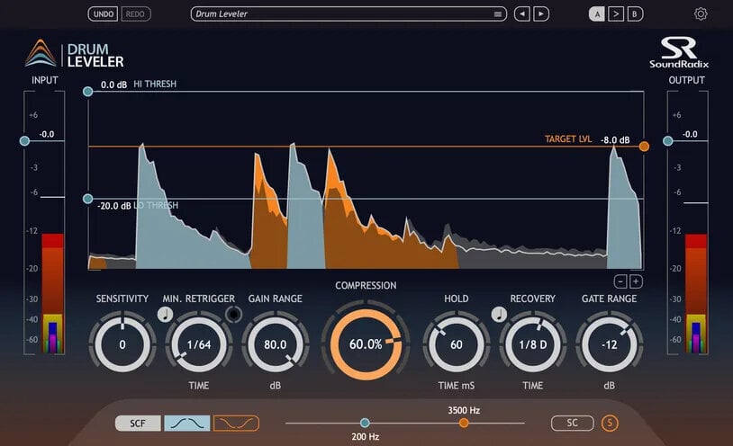 Software Plug-In FX-processor Sound Radix Drum Leveler (Digitalt produkt)