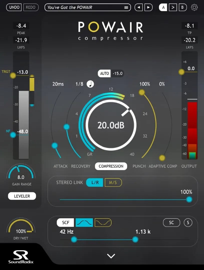 Software Plug-In FX-processor Sound Radix POWAIR (Digitalt produkt)