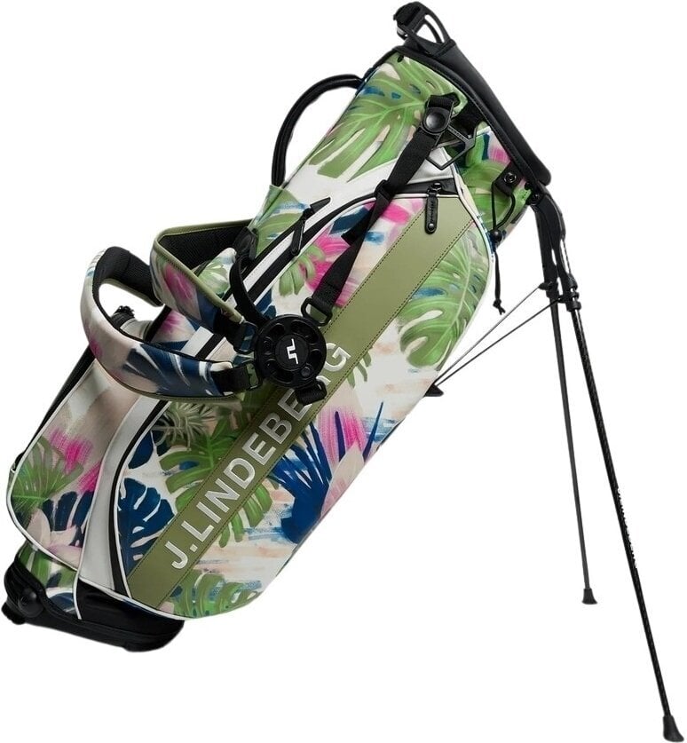Golf torba Stand Bag J.Lindeberg Play Stand Bag Print Calypso Oil Green Golf torba Stand Bag