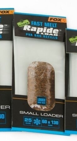 PVA Bag Fox Edges Rapide Load PVA Bag Refills Fast Melt 25 Bags 13 cm 6 cm PVA Bag