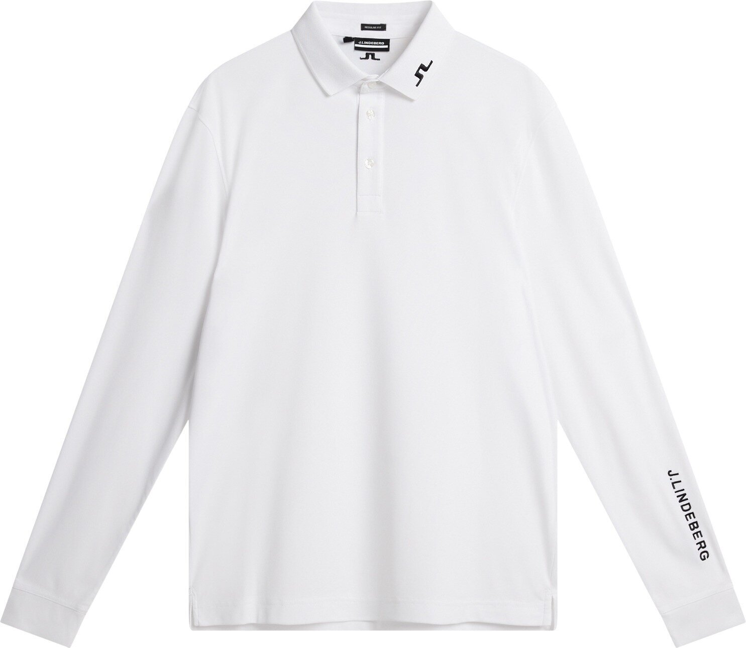 Polo Shirt J.Lindeberg Tour Tech Mens Long Sleeve White S