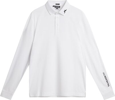 Polo Shirt J.Lindeberg Tour Tech Mens Long Sleeve White S - 1