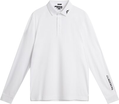 Polo Shirt J.Lindeberg Tour Tech Mens Long Sleeve White M - 1