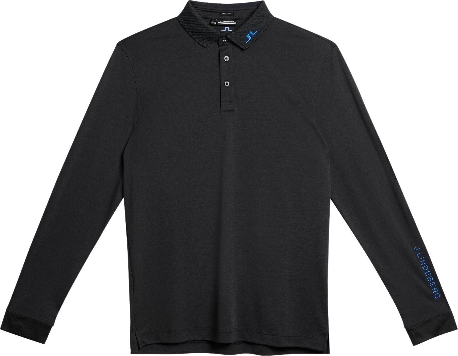 Polo košeľa J.Lindeberg Tour Tech Mens Long Sleeve Black M Polo košeľa