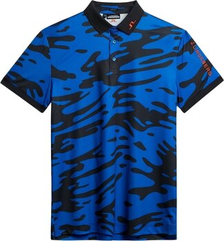 Camiseta polo J.Lindeberg Tour Tech Reg Fit Print Mens Polo Neptune Nautical Blue L Camiseta polo - 1