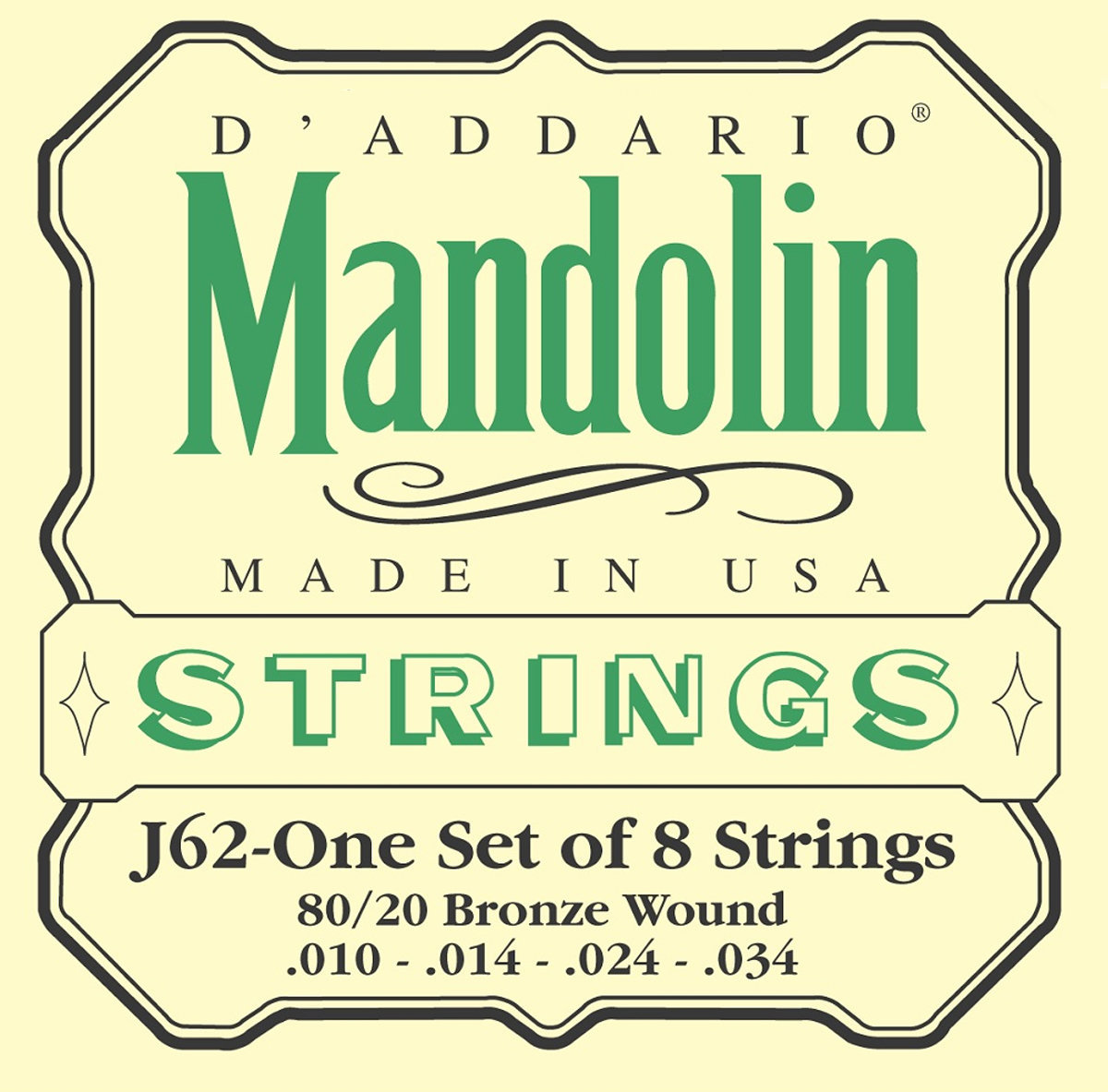 Corde Mandolino D'Addario J62 Mandolin Strings