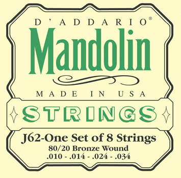 Struny do mandoliny D'Addario J62 Mandolin Strings - 1