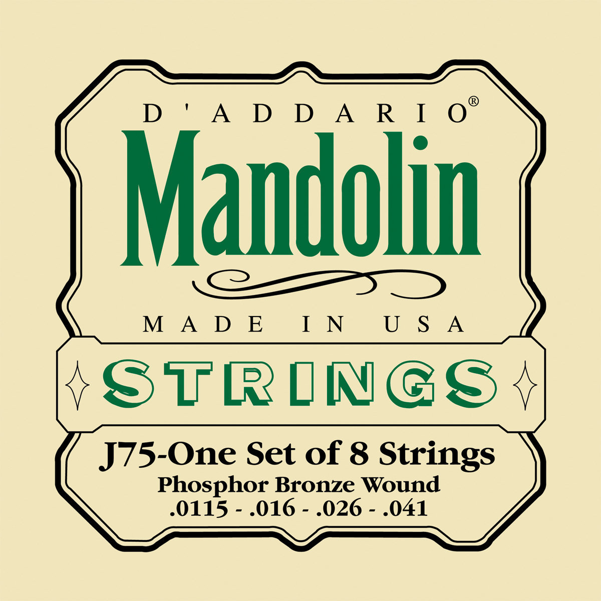 Cordas para bandolim D'Addario J75 Mandolin Strings