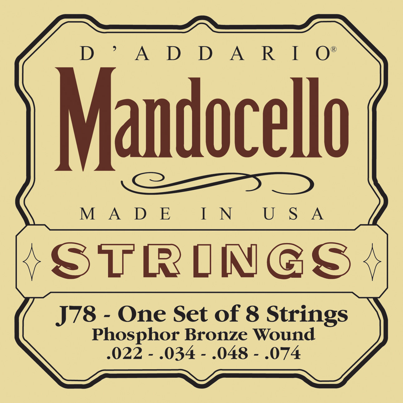 Mandoline Strings D'Addario J78 Mandolin Strings