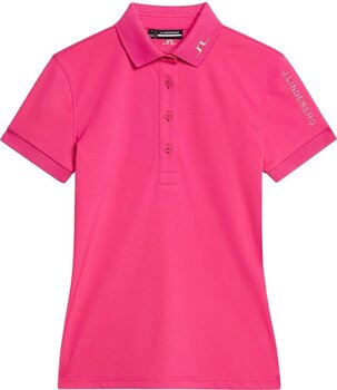 Polo Shirt J.Lindeberg Tour Tech Womens Fuchsia Purple S Polo Shirt - 1