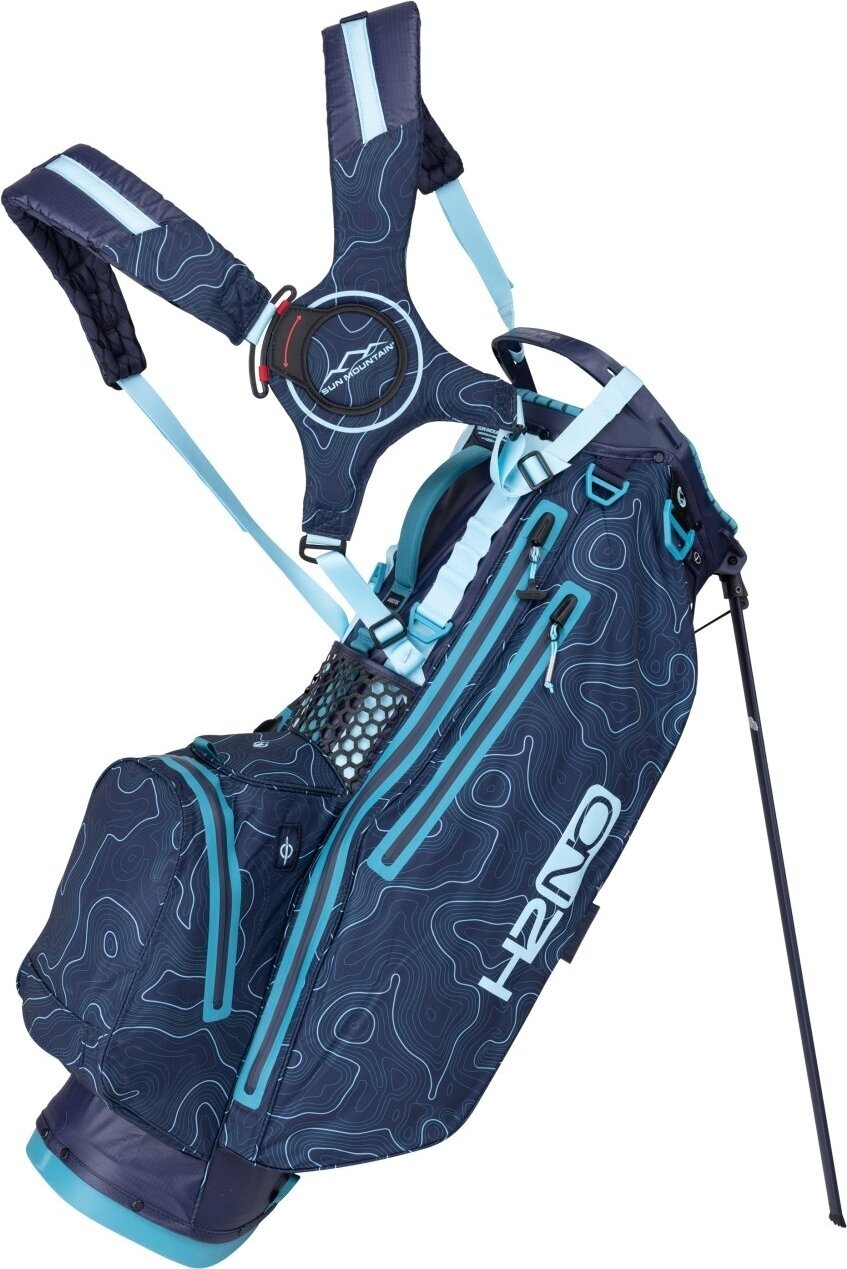 Golf Bag Sun Mountain Adventure 14-Way Waterproof Golf Bag Navy/Blue