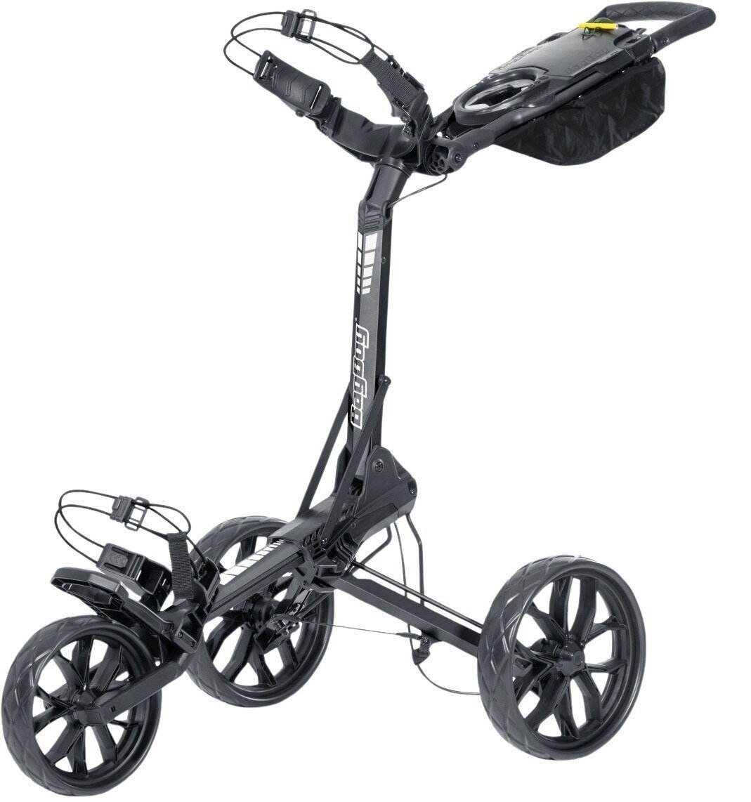 Handmatige golftrolley BagBoy Slimfold Grey/White Handmatige golftrolley