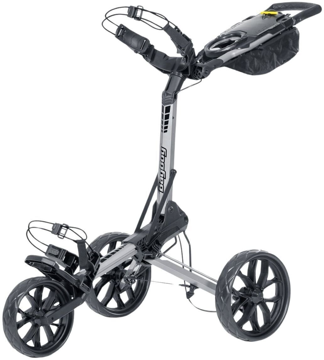 Manuální golfové vozíky BagBoy Slimfold Silver/Black Manuální golfové vozíky