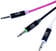 MIDI-kabel OXI Instruments GLOWS Blauw-Groen-Roze-Wit-Zwart 30 cm-45 cm-60 cm