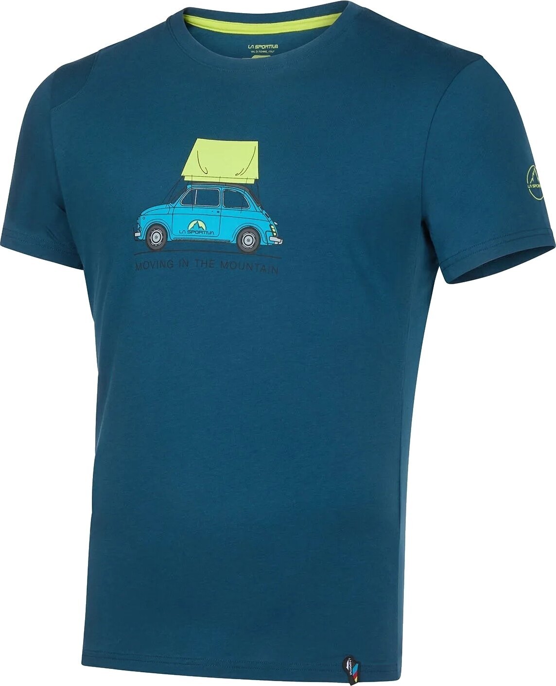 T-shirt outdoor La Sportiva Cinquecento T-Shirt M Storm Blue/Lime Punch L T-shirt
