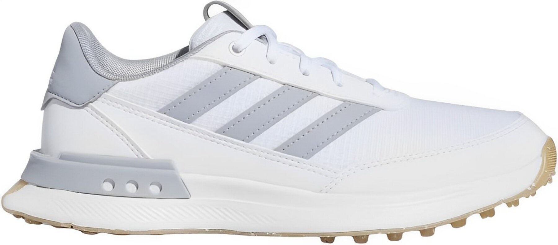 Junior buty golfowe Adidas S2G Spikeless 24 Junior Golf Shoes White/Halo Silver/Gum 34