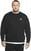 Fitness Sweatshirt Nike Club Crew Mens Fleece Black/White S Fitness Sweatshirt